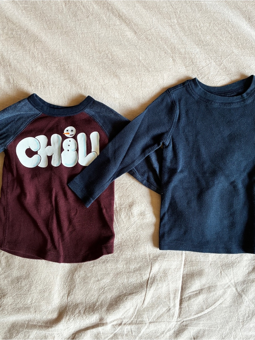 8 Old Navy Waffle Knit Long Sleeve Tops.  Fall Winter Bundle. Toddler Boy. 2T - Picture 6 of 10